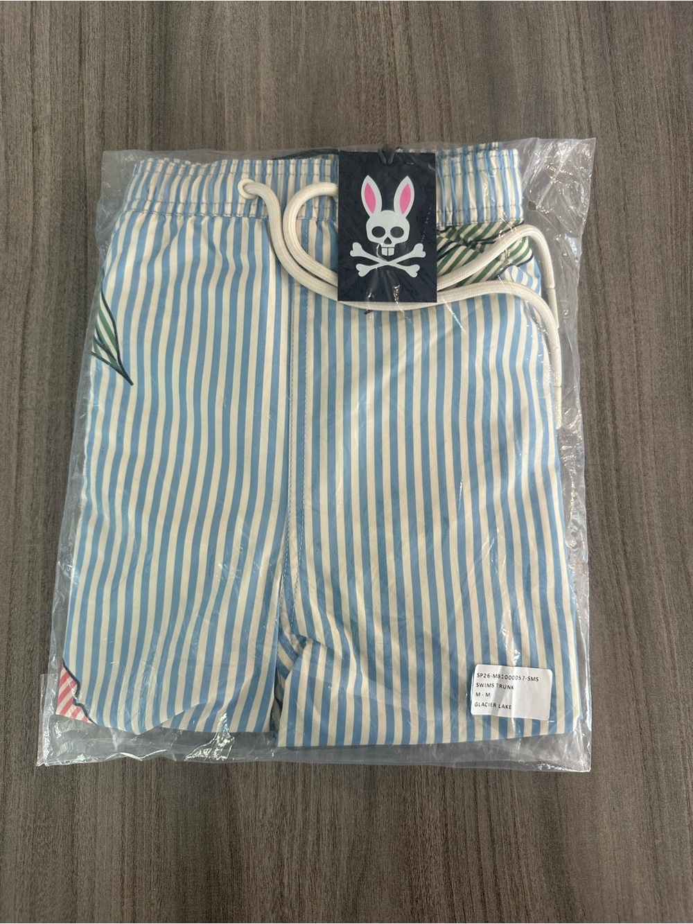 Psycho Bunny Men’s Blair Striped Swim Trunks 5” - Picture 9 of 10